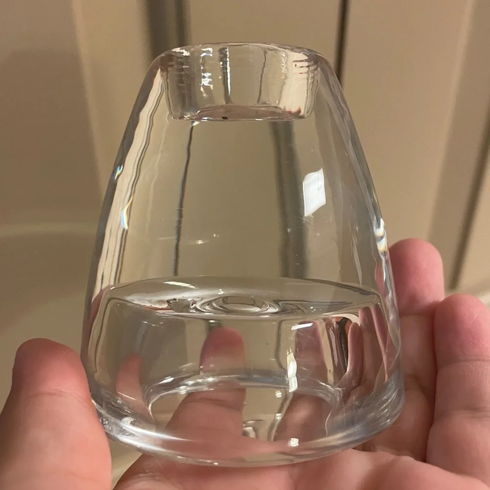 Glass candle holder